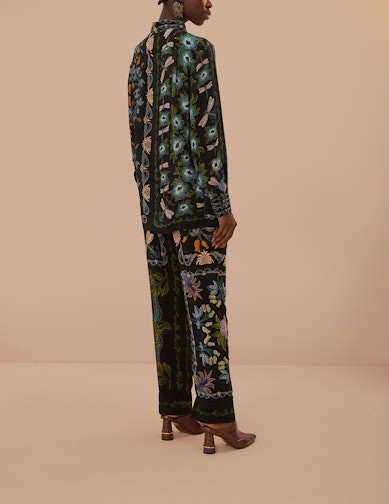 Winter Garden Black Pajama Pant