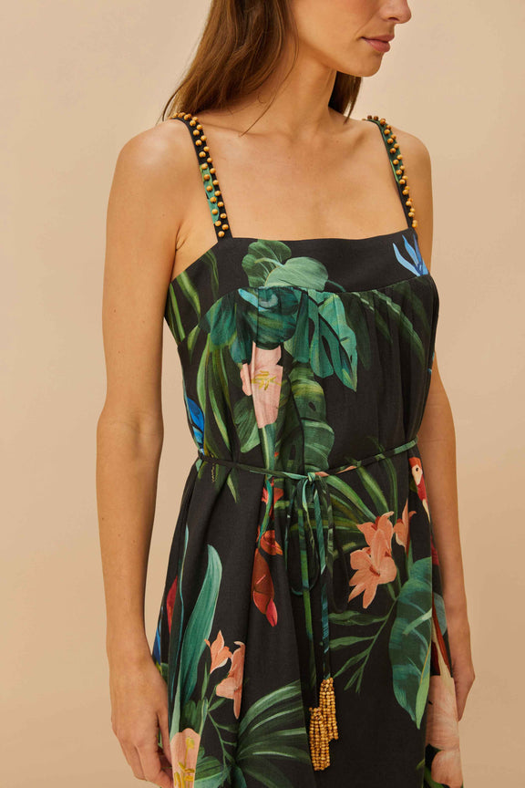 Midnight Macaw Fiesta Mini Dress