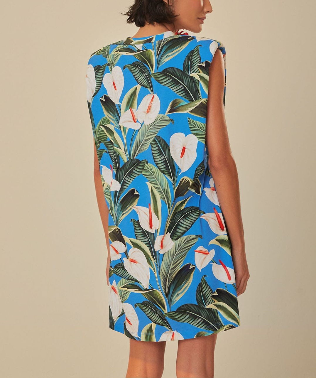 Anthurium Garden Mini T-Shirt Dress