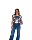 Short Sleeve Embroidery Detail Top