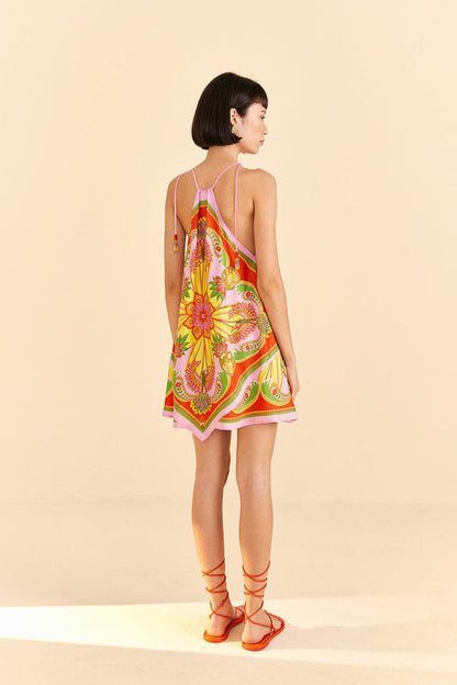 Beach Toucans Scarf Mini Dress