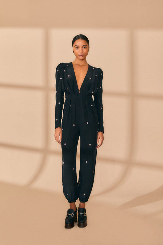 Black Mirror Embroidered Jumpsuit