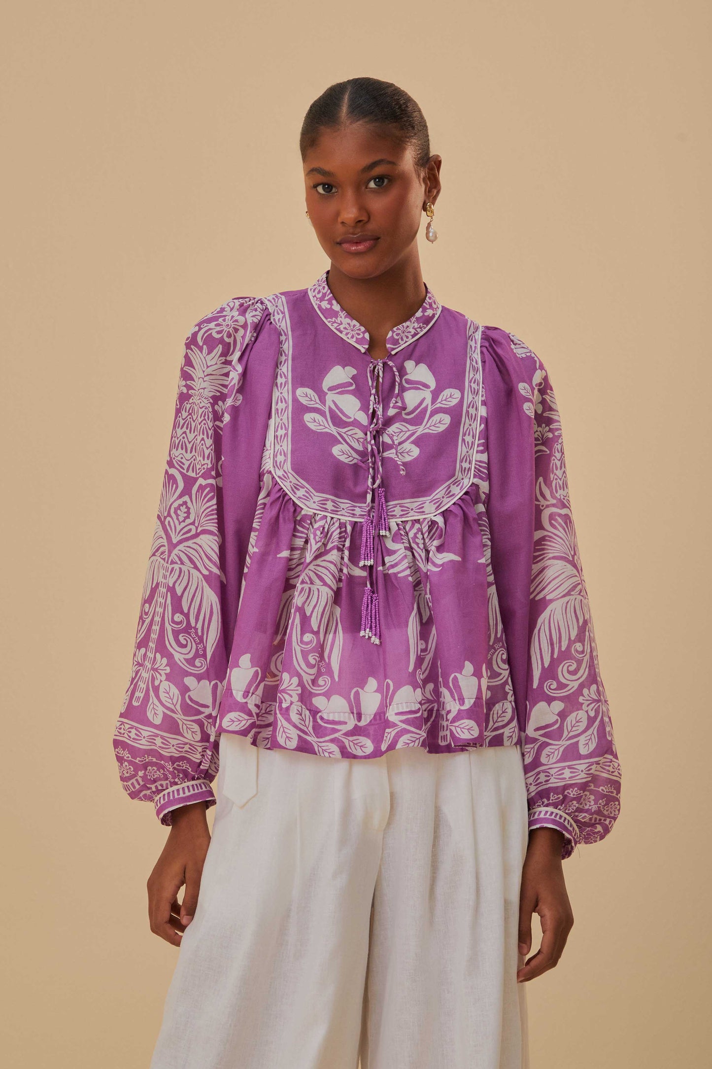 Sweet Garden Lilac L/S Blouse