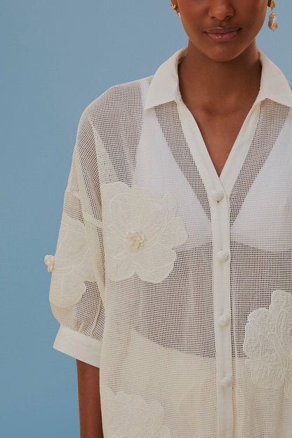 White Flower Shirt