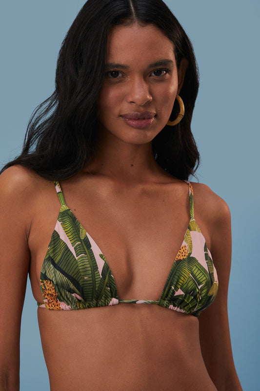 Banana Leaves Bikini Tieside Top