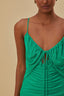 Green Cut Out Sleeveless Midi Dress