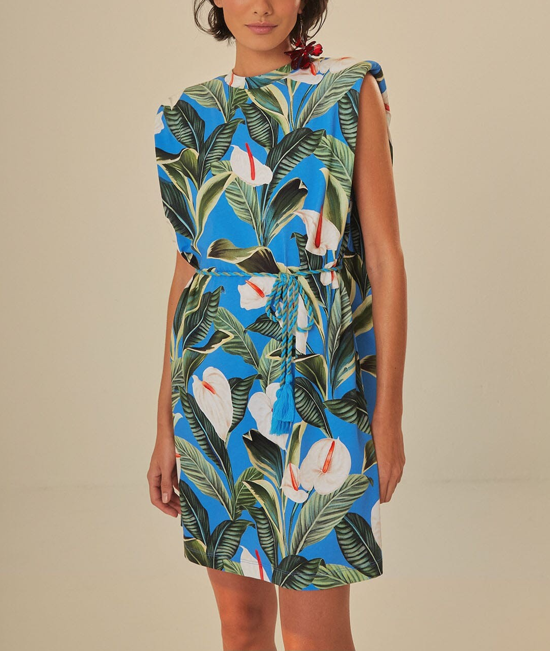 Anthurium Garden Mini T-Shirt Dress