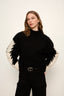 Color Block Mock Neck Pullover