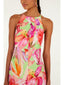 Artsy Flora green Sleeveless Midi Dress