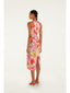Artsy Flora green Sleeveless Midi Dress