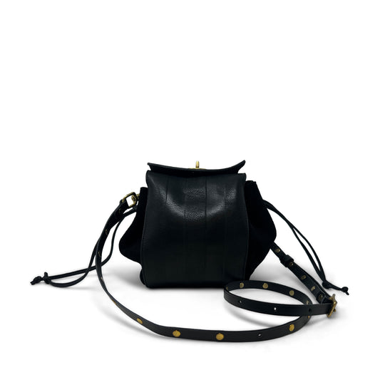 Ascot Crossbody- Black Heat Striped