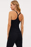 Beth Black Waffle Tank Top