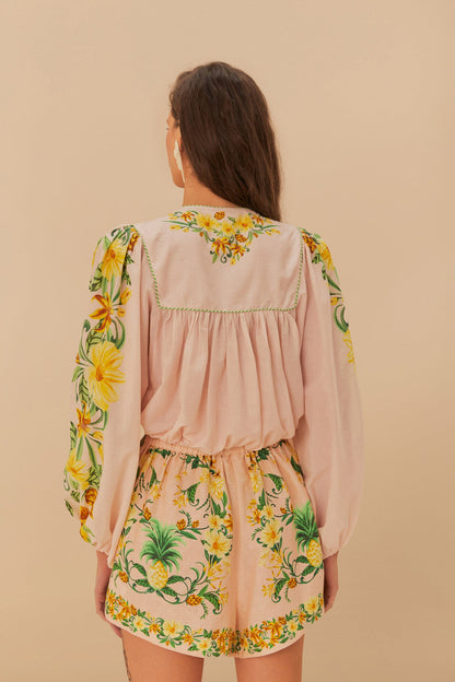 Botanical Beauty Long Sleeve Blouse
