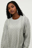 Callie Sweater- Silver Shine Cable