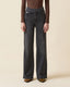 Cinched Waist Slim Wideleg Highrise