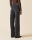 Cinched Waist Slim Wideleg Highrise
