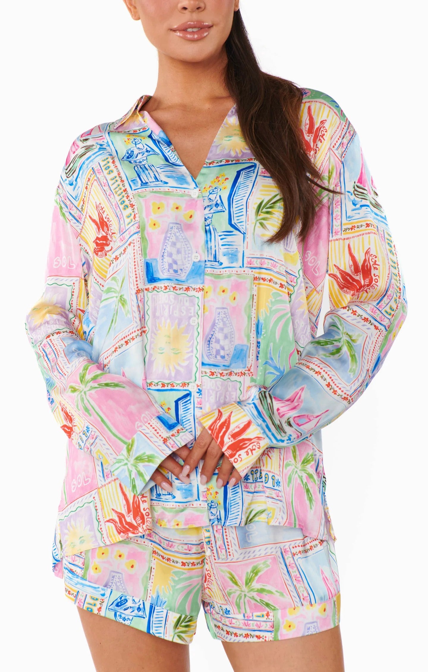 Early Riser PJ Set- Soleil Silky