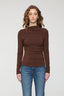 Nathalia Long Sleeve Draped Mock Neck