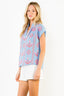 Flower Embroidered Textured Top