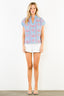 Flower Embroidered Textured Top