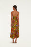 Florart Brown Midi Wrap Dress