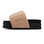 Fuzzy Stripe Stack Shearling Platform