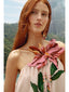Garden Terrace Pink One Shoulder Maxi Dress