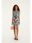 Garden Of Life Scarf Multicolor Sleeveless Mini Dress