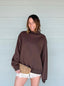Solid Reversible Mock Neck Sweatshirt