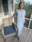 Short Sleeve Collared Zebra Print Dress