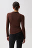 Nathalia Long Sleeve Draped Mock Neck