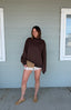 Solid Reversible Mock Neck Sweatshirt