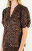 Suede Animal Print Top