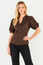 Suede Animal Print Top