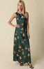 Floral Print Boat Neck Maxi Dress