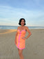 Color Block Sweetheart Romper Dress