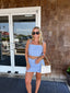 Braided Trim Crop Top & Skort Set