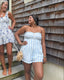 Strapless Striped Romper
