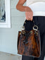 Genuine Leather & Cowhide Bucket Bag