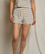 Summer Sweat Shorts- Cobalt/Sugar Stripe