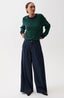 Delphine Pleated Denim Wide Leg