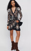 Daniela Black Mini Long Sleeve Dress