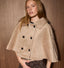 Double Breasted Short Cape Coat