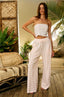 Mixed Stripe Wide Leg Pants