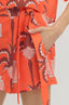 Palm Tree Print Tie Front Skort
