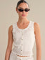 Valentina Button Down Sleeveless Top