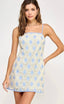 Contrast Diamond Crochet Mini Dress