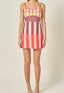 Stripe Printed Sleeveless Mini Dress