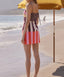 Stripe Printed Sleeveless Mini Dress