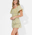 Paola 2 Tone Pipped Flutter Sleeves Top